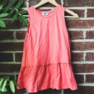 Coral Peplum Tank